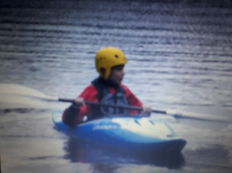 Rhys Kennard kayaking